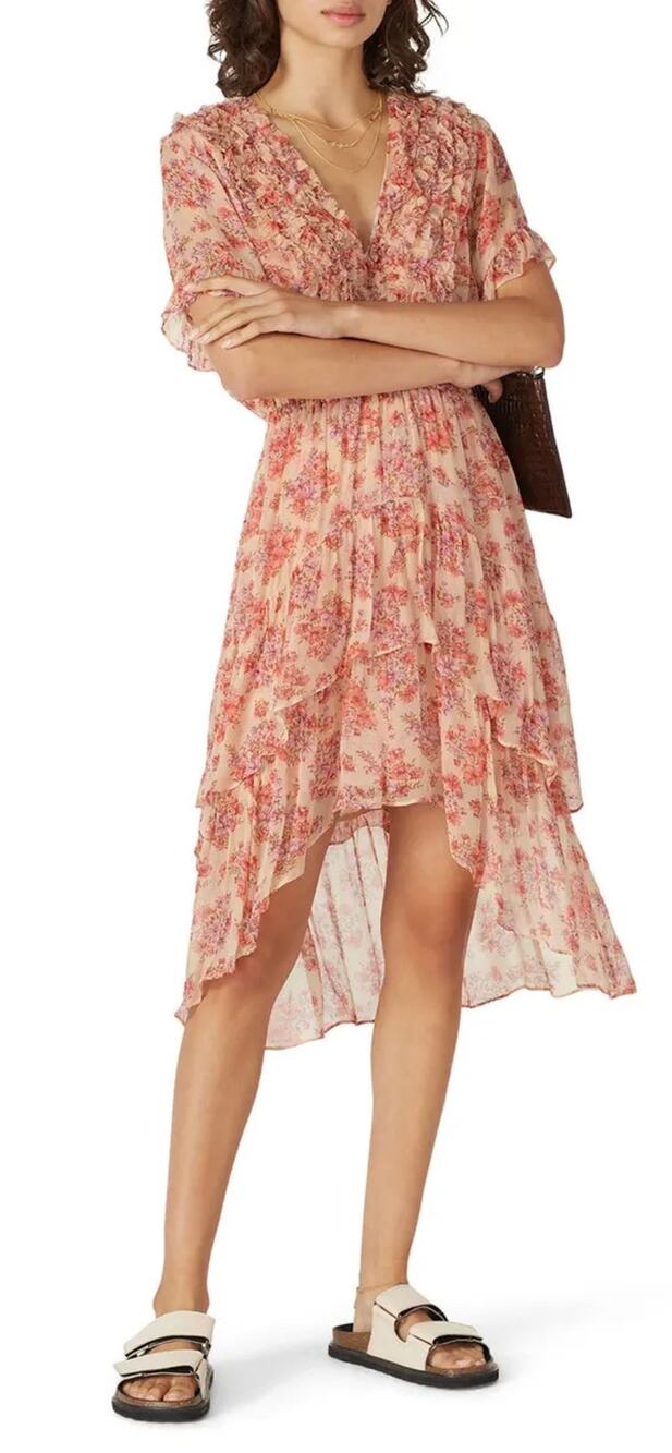 The Kooples Floral Frills Dress Size 2 Medium